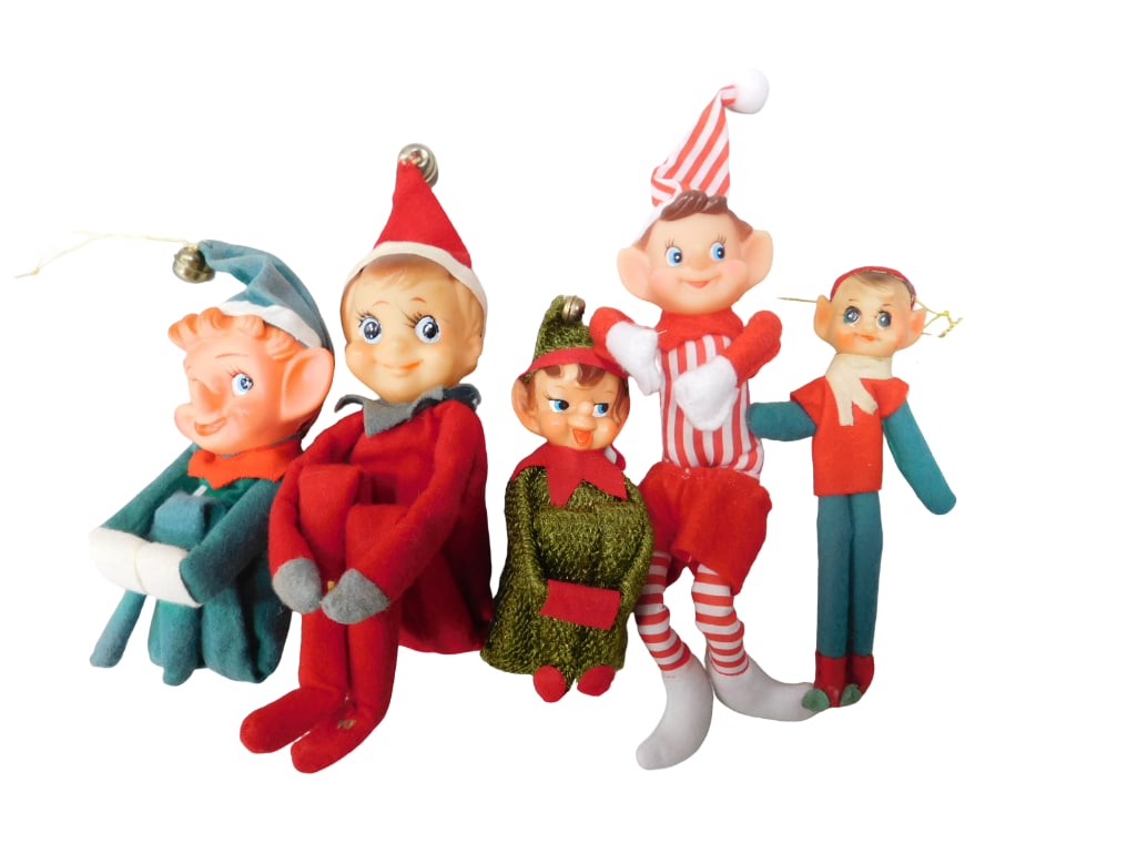Lot of 5 Vintage Knee Hugger Elves (1 of 4)