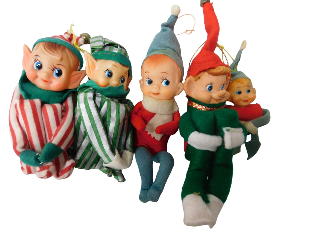 Lot of 5 Vintage Knee Hugger Elves Pixie Elves (1 of 4)