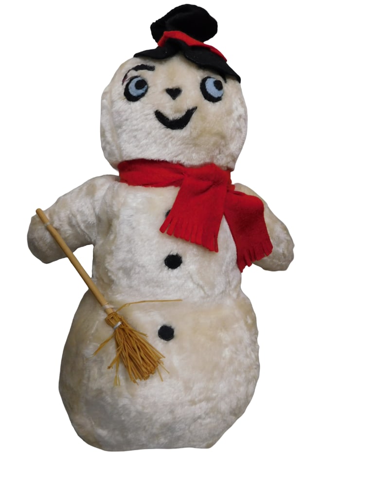 Vintage 16" Plush Snowman: Vintage 16" Plush Snowman . All pictures are considered part of the description and should be examined carefully by bidders. Live Auctioneers is now offering Live Shipping through them. This is an