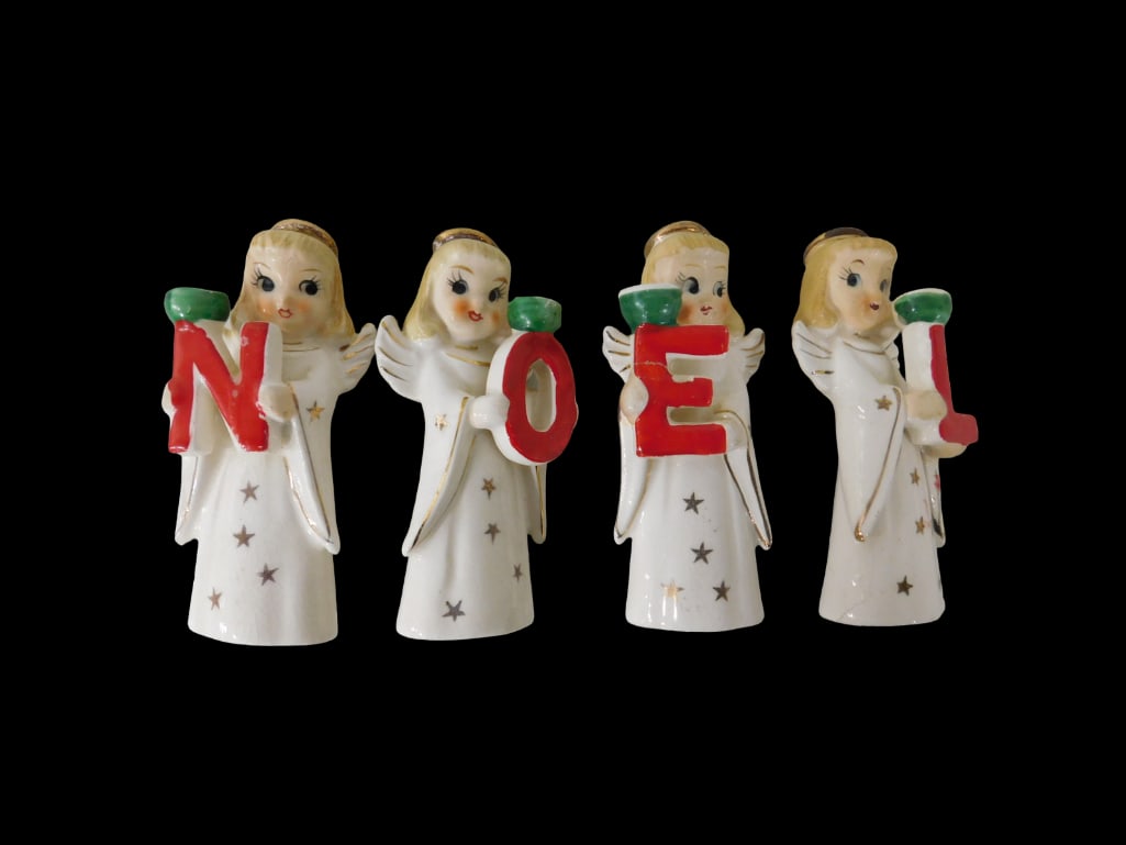 Vintage Japan Noel Angel Taper Candle Holders (1 of 4)
