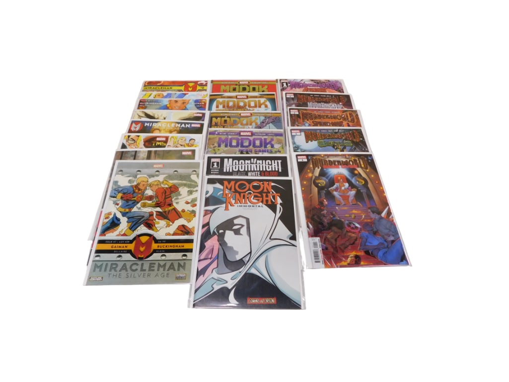 19 Comic Books incl M.O.D.O.K.: Head Games, Miracleman (Marvel), Miracleman: The Silver Age, Moon Kn (1 of 4)