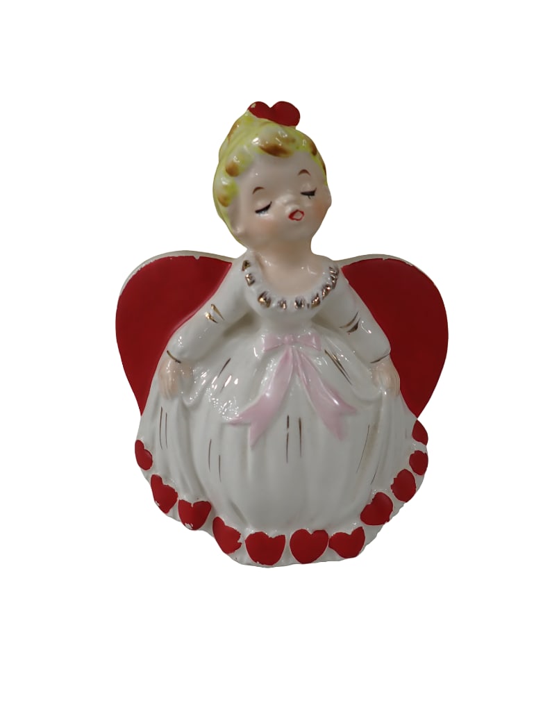 Vintage Valentine Girl Heart Planter: Vintage Valentine Girl Heart Planter. All pictures are considered part of the description and should be examined carefully by bidders. Live Auctioneers is now offering Live Shipping through them. This