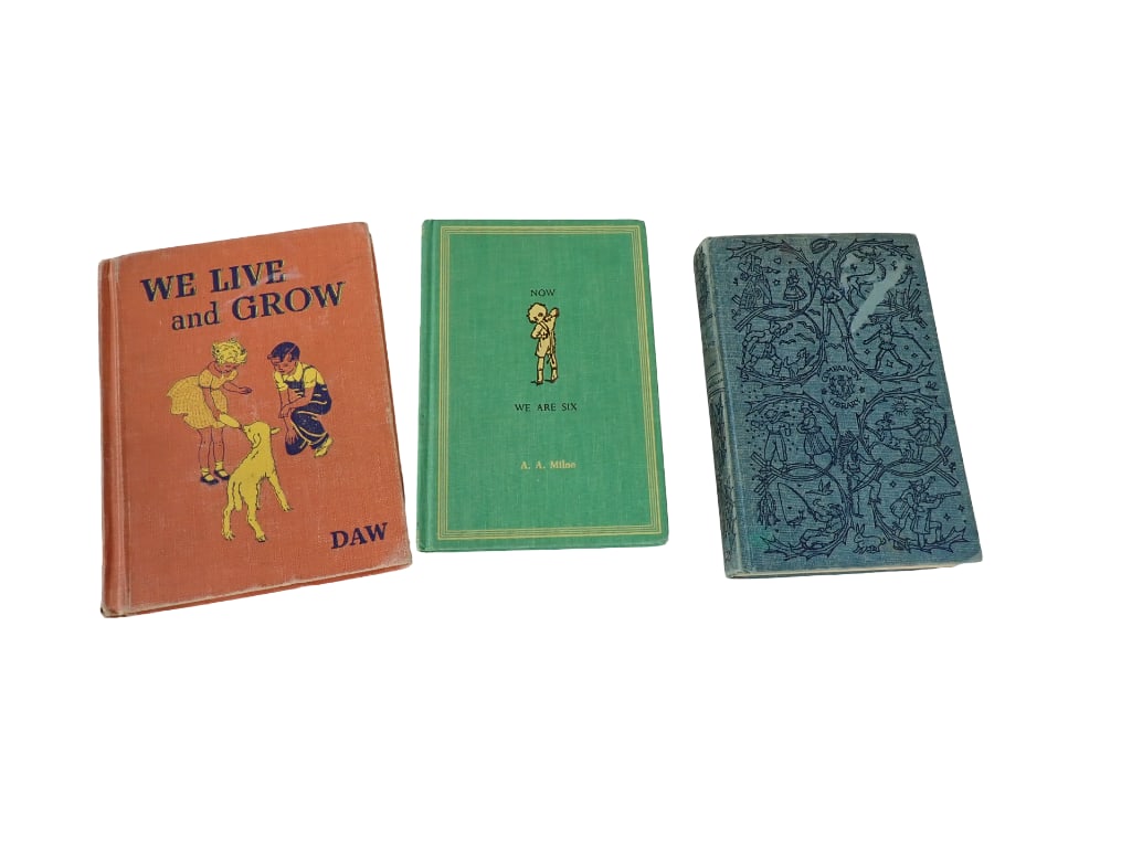 Lot of 3 Vintage Books Including Alice In Wonderland, Now We are Six, and We Live and Gro (1 of 4)