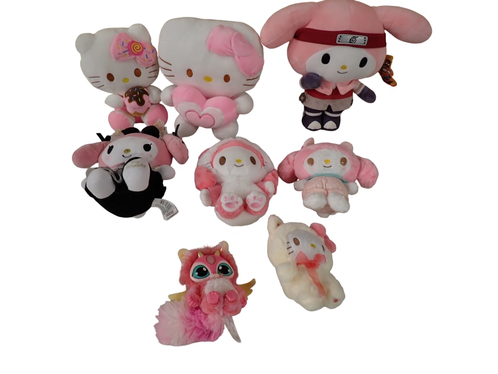 Lot of Hello Kitty Stuffed/Plush Collectibles: Lot of Hello Kitty Stuffed/Plush Collectibles All pictures are considered part of the description and should be examined carefully by bidders. Live Auctioneers is now offering Live Shipping through t