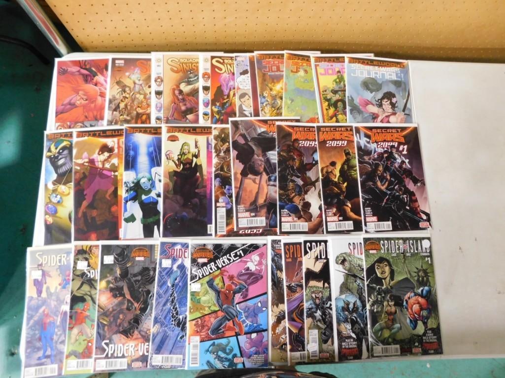 30 Comics incl Secret Wars 2099, Secret Wars Journal, Secret Wars: Secret Love, Siege, Spider (1 of 4)