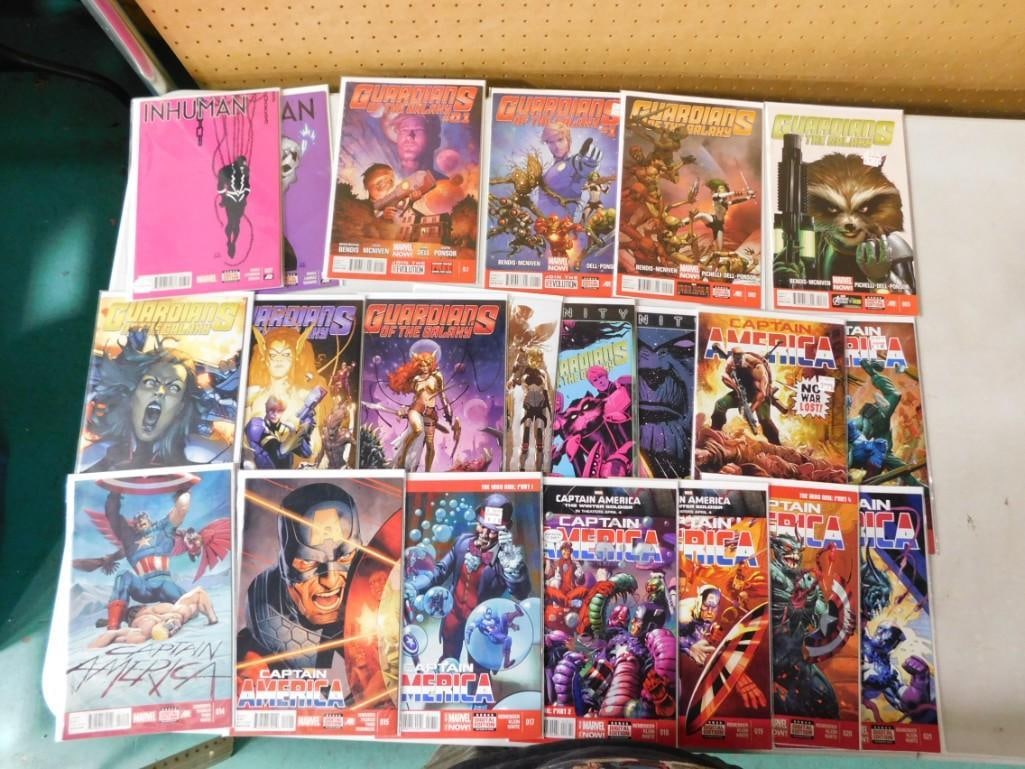 21 Comics incl Captain America, Vol. 7, Guardians of the Galaxy, Vol. 3, Inhuman (1 of 4)