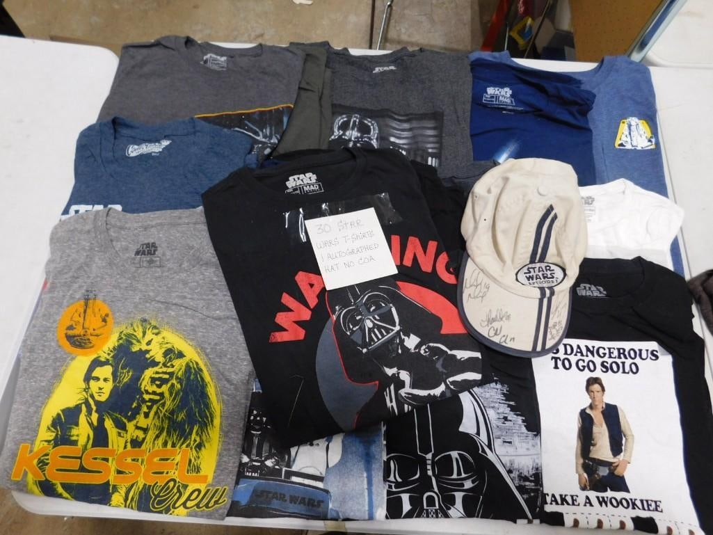 30 Star Wars T Shirts and 1 Autographed Hat NO COA (1 of 4)