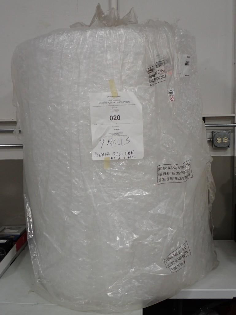 4 Feet by 250 Feet of 1/2" Bubbles Bubble Wrap: 4 Feet by 250 Feet of 1/2" Bubbles Bubble Wrap All pictures are considered part of the description and should be examined carefully by bidders. Live Auctioneers is now offering Live Shipping throu