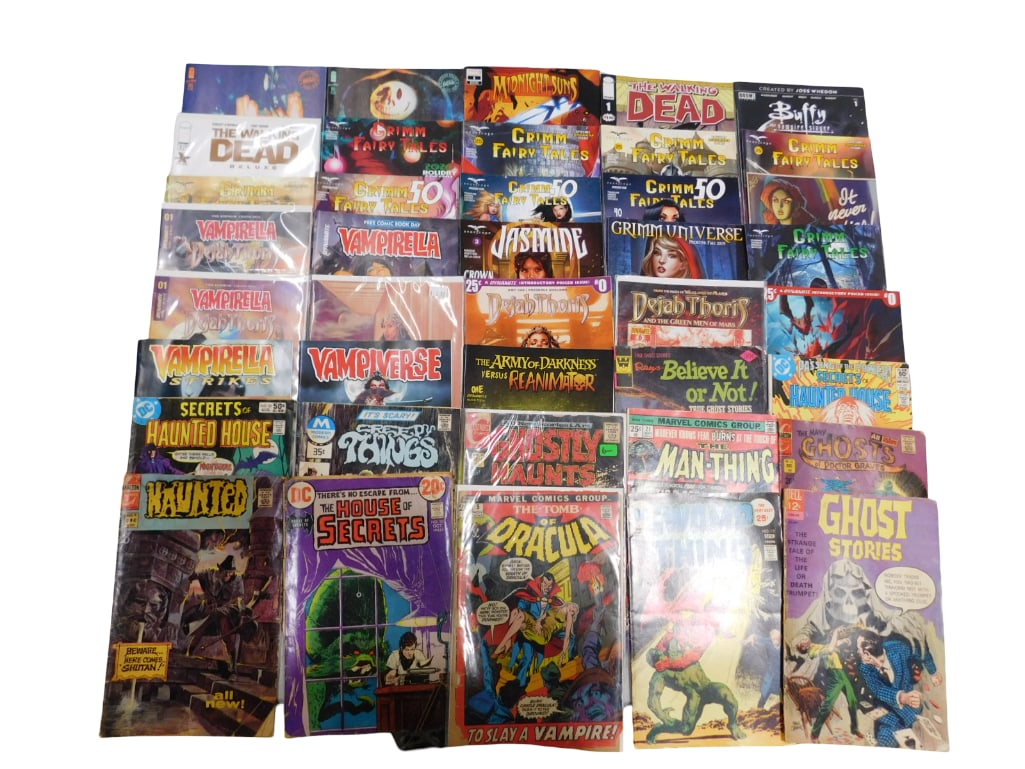 Lot of Comic Books incl Haunted, The House of Secrets, Dracula, ghost Stories, Man-Thing, (1 of 6)