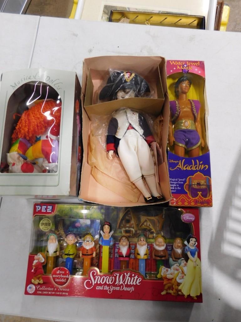 Toys incl Disney's Aladdin Water Jewel Magic Doll, Disney Snow White and the Seven Dwarfs Pez Dispen (1 of 4)