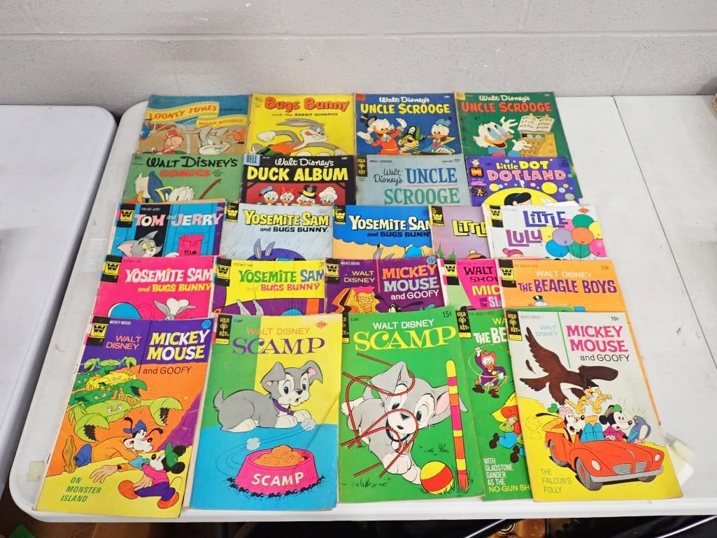 Vintage Comic Books incl Walt Disney the Beagle Boys, Mickey Mouse and Goofy, Yosemite Sam and Bugs (1 of 6)