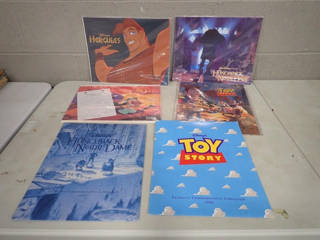 Walt Disney Lot including Lobby Sets and Lithographs - Toy Story, Hunchback, Hercules, Aladdin (1 of 8)