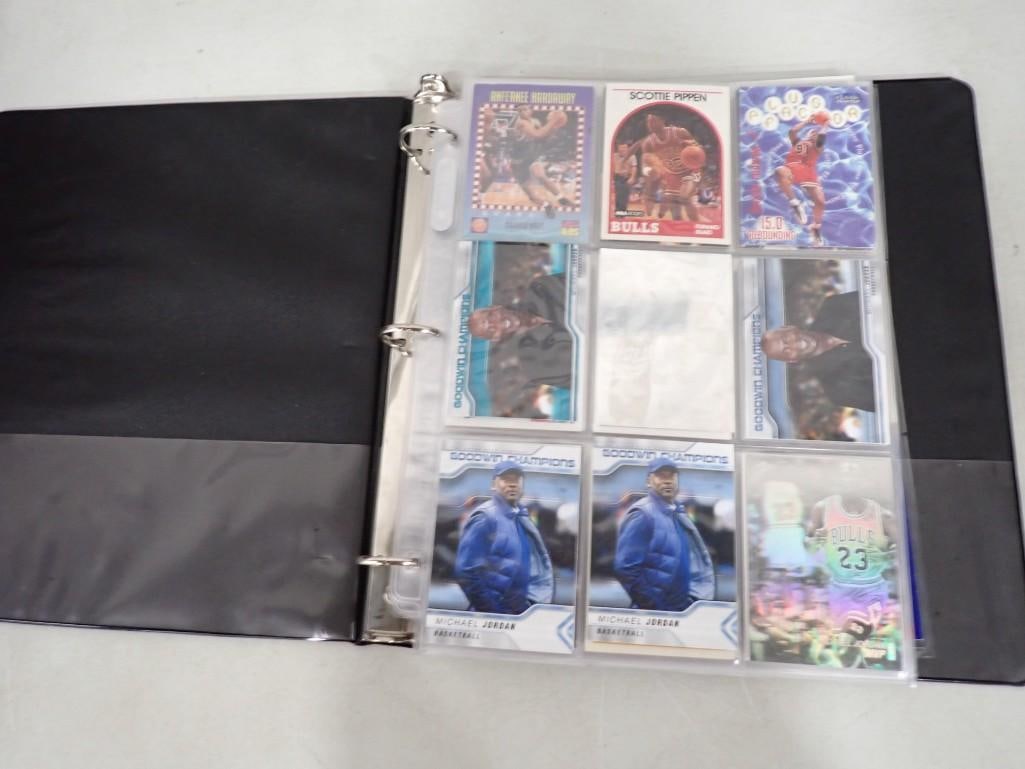 Binder Full of over 100 NBA Super Star Basketball Cards including Michael Jordan, Upper Deck Hologra (1 of 8)