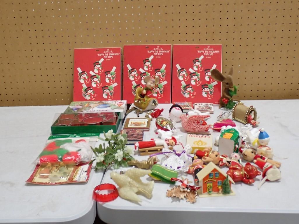 Christmas / Winter Decor lot including Ornaments, Hallmark, Figures, Birds, Mice, etc. (1 of 6)