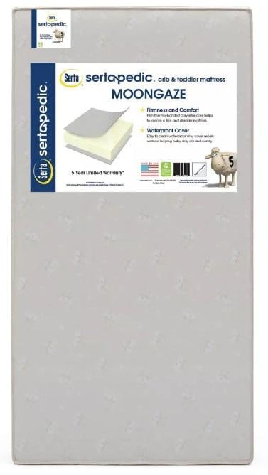 Serta Sertapedic Crib and Toddler Mattress New in Package Moongaze: Serta Sertapedic Crib and Toddler Bed Mattress New in Package Moongaze All pictures are considered part of the description and should be examined carefully by bidders. Live Auctioneers is now offering