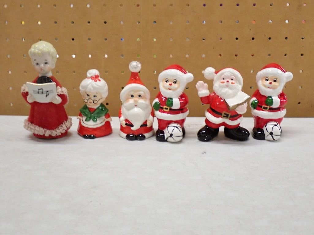 Lot of Christmas Santa and Mrs. Claus Figurines / Salt and Pepper Shakers: Lot of Christmas Santa and Mrs. Claus Figurines / Salt and Pepper Shakers All pictures are considered part of the description and should be examined carefully by bidders. Live Auctioneers is now offer