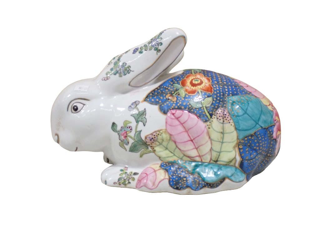 Bunny Rabbit Statue or Figure with Red Chinese Stamp or Mark on the Bottom (1 of 6)