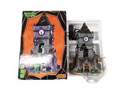 Lemax Spooky Town Haunted Clock Tower Retired Halloween Village Building New in Box