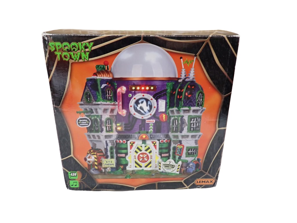 Lemax Spooky Town Ghost Containment Building Retired Halloween Village Building New in Box (1 of 7)