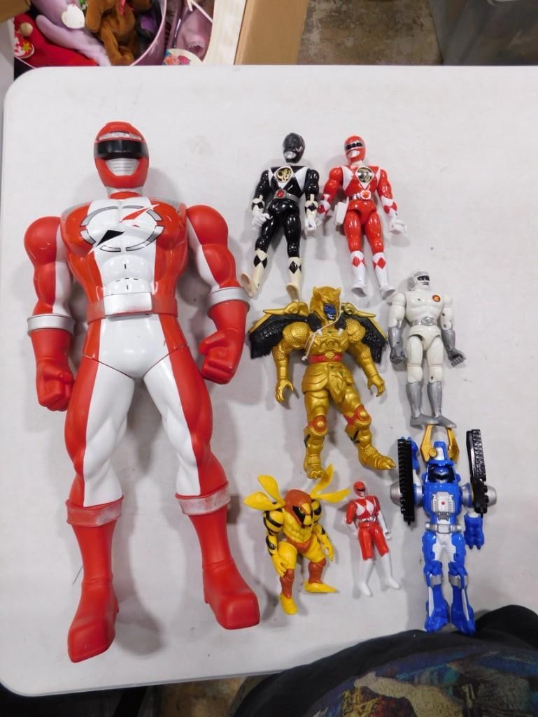 Lot of Mighty Morphin Power Rangers Action Figures incl Grumble Bee, Red Ranger, Blue Ranger, etc (1 of 3)