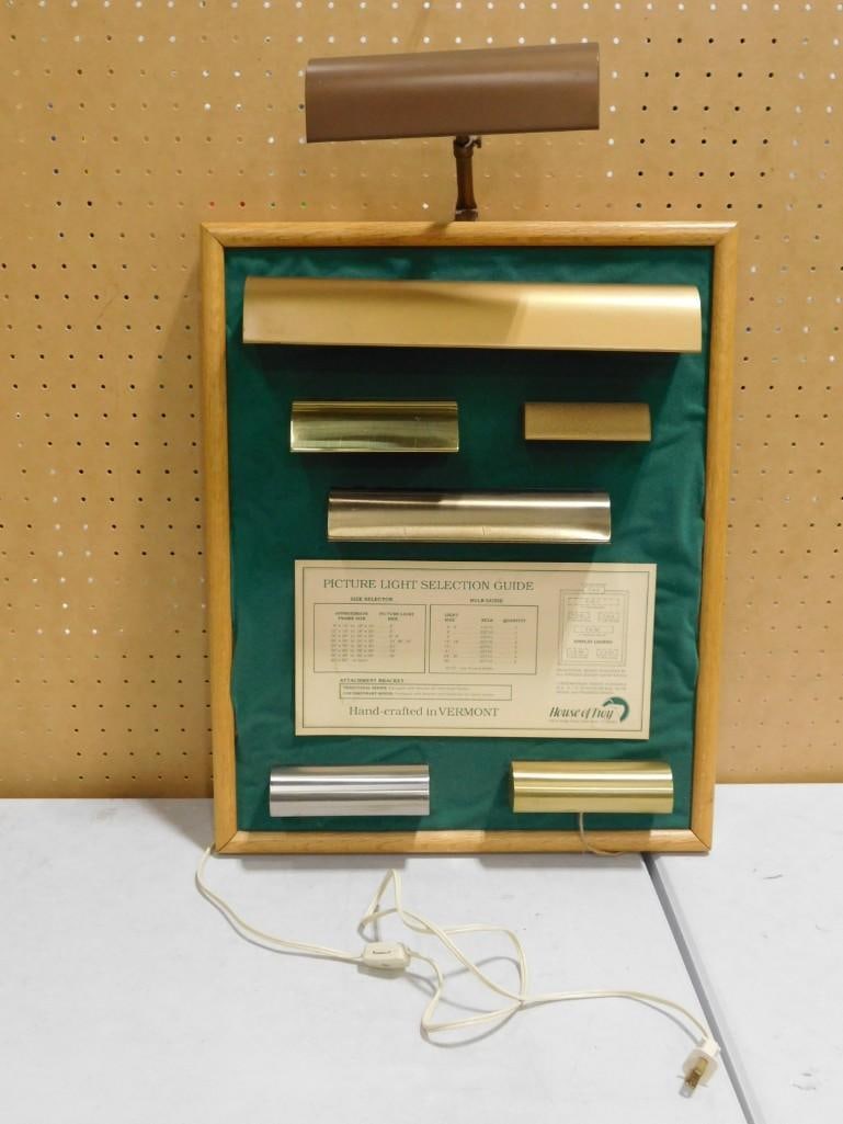 House of Troy Salesman Sample Display of Picture Lights - Picture Light Selection Guide (1 of 4)