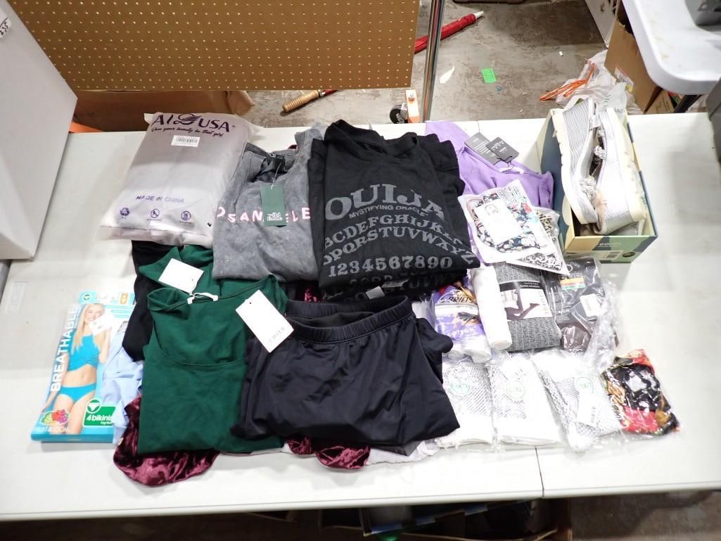 Lot of Clothes, Shirts, Shoes, Tights, Etc incl New with Tags.  Includes a Ouija Board Shirt (1 of 9)