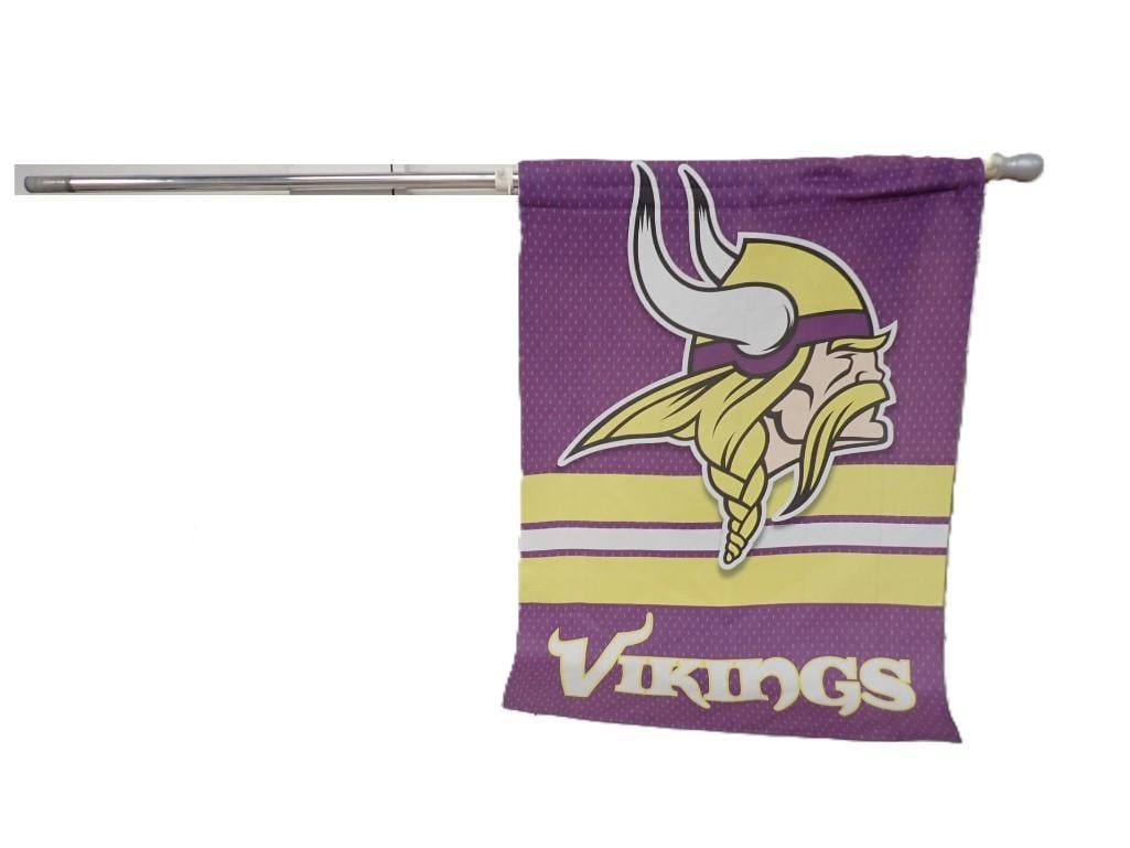 Minnesota Vikings Banner / Flag with Pole: Minnesota Vikings Banner / Flag with Pole All pictures are considered part of the description and should be examined carefully by bidders. Live Auctioneers is now offering Live Shipping through them.&