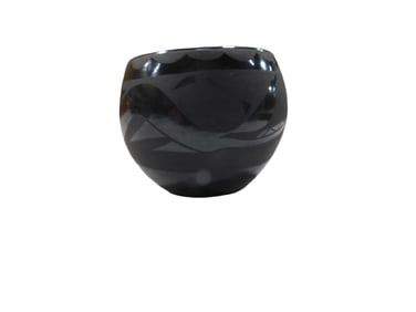Merton Santa Clara Blackware Pottery Bowl. Signed "Merton Santa Clara" to the underside Height: 3.5"