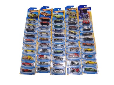 50 Hot Wheels Cars and Vehicles New in Package