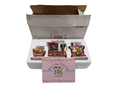World of Disney Holiday Train Snowglobe in Original Shipper and Styrofoam