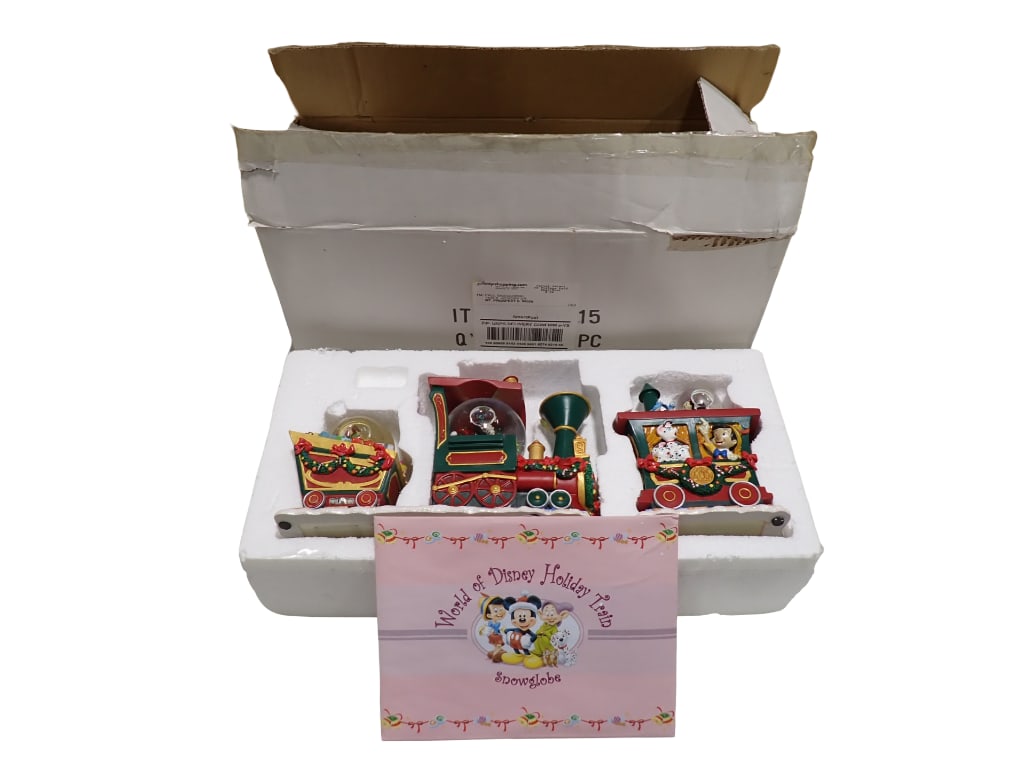 World of Disney Holiday Train Snowglobe in Original Shipper and Styrofoam (1 of 7)