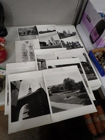 Collection of 1953 British Black and White Photographs. Including QEII Coronation Gardens, Salisbury