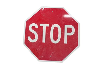 Vintage Stop Sign - Measures roughly 30" in Diameter