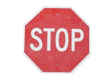 Vintage Stop Sign - Measures roughly 24" in Diameter