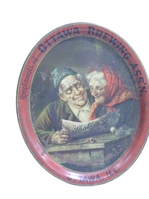 Pre Prohibition Ottawa Brewing Advertising Tray
