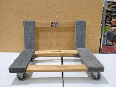 Two Carpeted Moving Dollys including Tool Shop and Workforce
