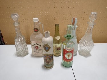 Lot of Decanters, Bottles, Etc