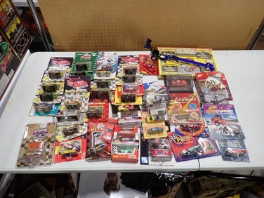 Lot of Toy Cars and Vehicles incl New in Package Matchbox, Johnny Lightning, Racing Champions, etc