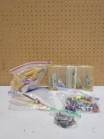 Assorted Toy Lot including Expert or Technic Lego Pieces, Die Cast Cars, Model Plane Propellers,