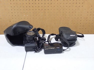 Vintage camera Lot including Nikon N6000, Bags, etc.