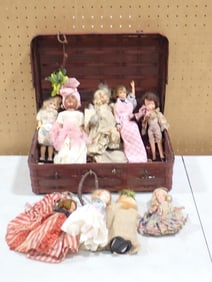 Case full of Vintage Dolls