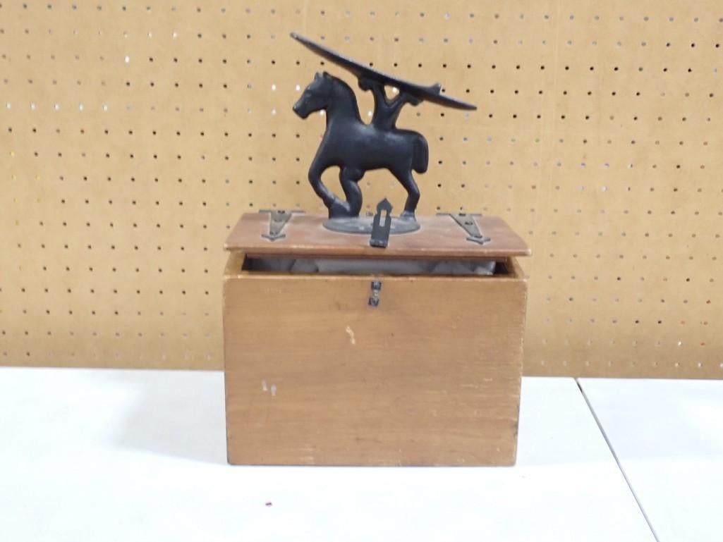 Vintage Shoe Shine Kit with Metal Horsee, accessories, etc. (1 of 5)