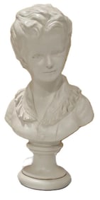 Alexander Backer Chalkware Statue Bust - Signed