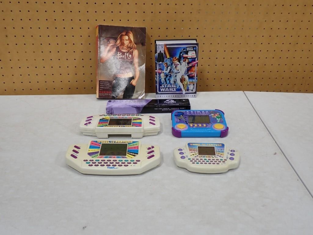 Misc. Lot including Star Wars Boxers, Buffy The Vampire Slayer, Wheel of Fortune Electronic Games (1 of 6)
