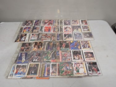 Lot of Hall of Fame Basketball Players in Binder Sleeves