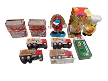 Jelly Belly Collectibles Lot incl Mr Jelly Belly Ceramic Container New in Package,