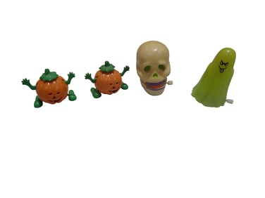 4 Vintage Halloween Wind Up Toys All Work