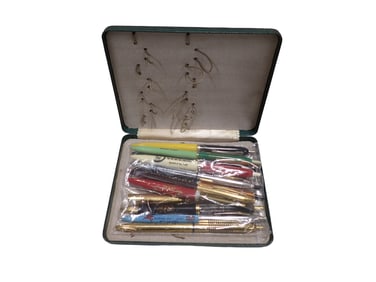 14 Everglide Advertising Sample Ball Point Pens with Original Everglide Box