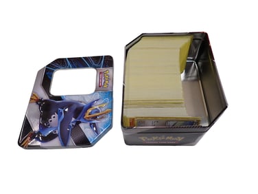 Lot of Pokemon Cards in a Tin
