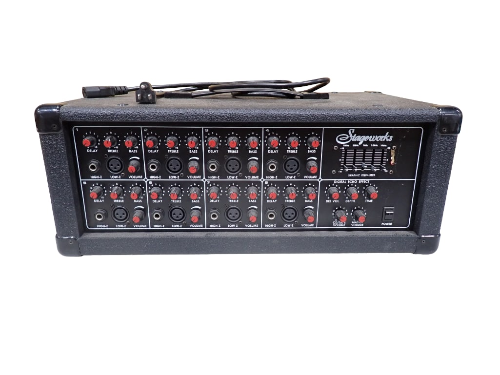 Stageworks Model LG-8 8 Channel Powered Mixer PA System (1 of 7)